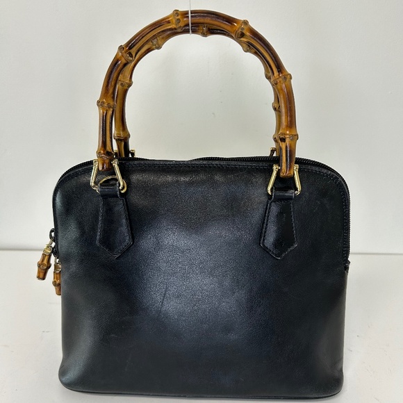 Vintage Gucci Bamboo Leather Crossbody Mini Bag - Picture 9 of 14